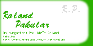 roland pakular business card